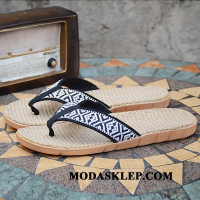 Męskie Japonki Kup Vintage Buty Kapcie Outdoor Męska Niebieski