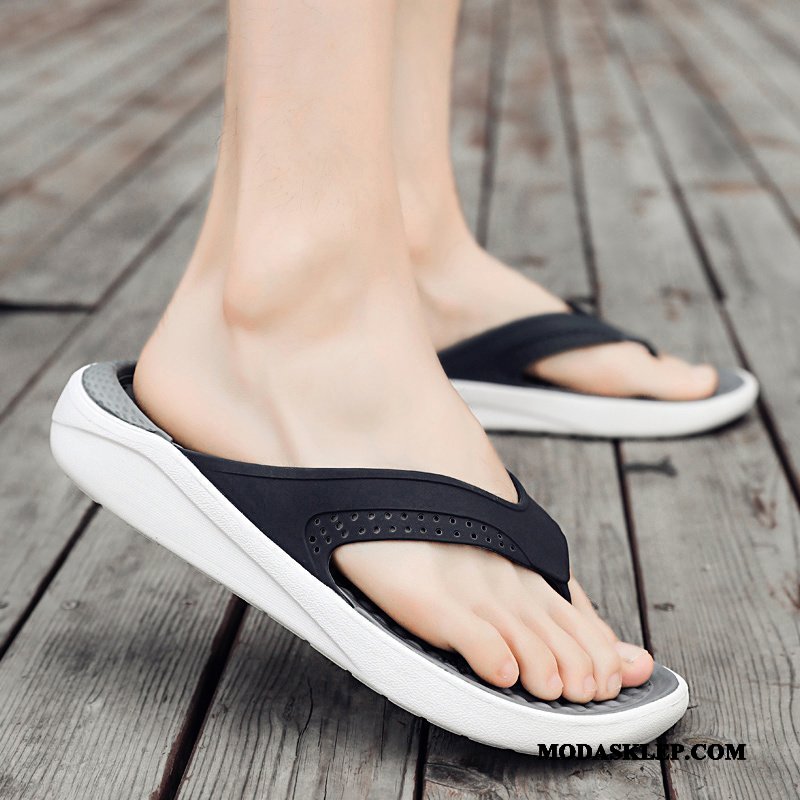 Męskie Japonki Oferta Buty Osobowość Antypoślizgowe 2019 Moda Czarny