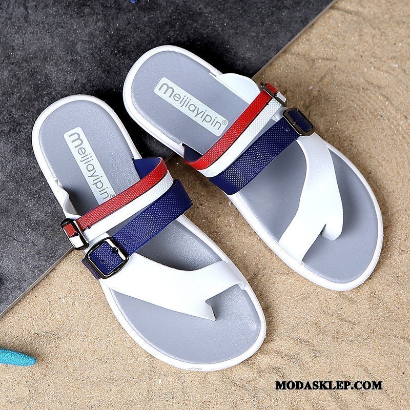 Męskie Japonki Oferta Lato Sandały Plażowe Buty Tendencja Niebieski