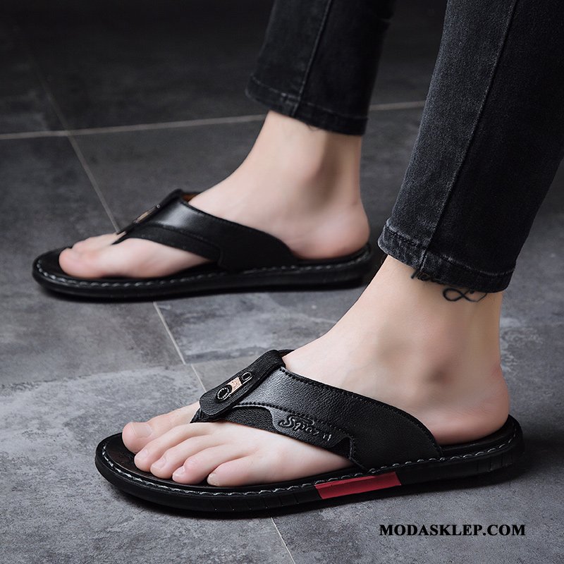 Męskie Japonki Oferta Osobowość Lato Outdoor Kapcie Męska Biały