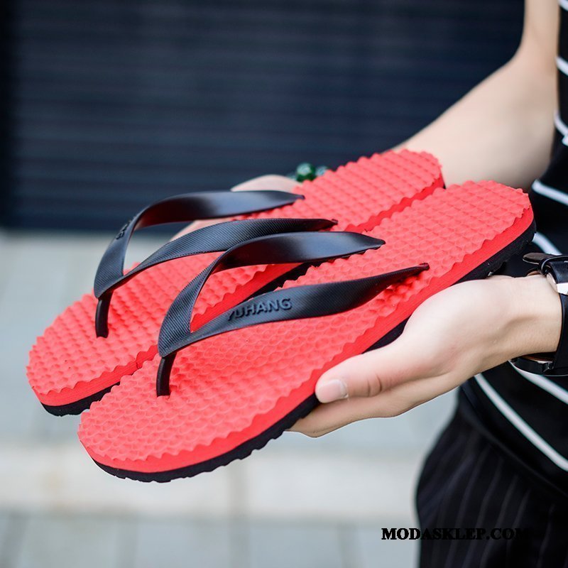 Męskie Japonki Sklep Buty Casual Antypoślizgowe Kapcie Osobowość Czarny