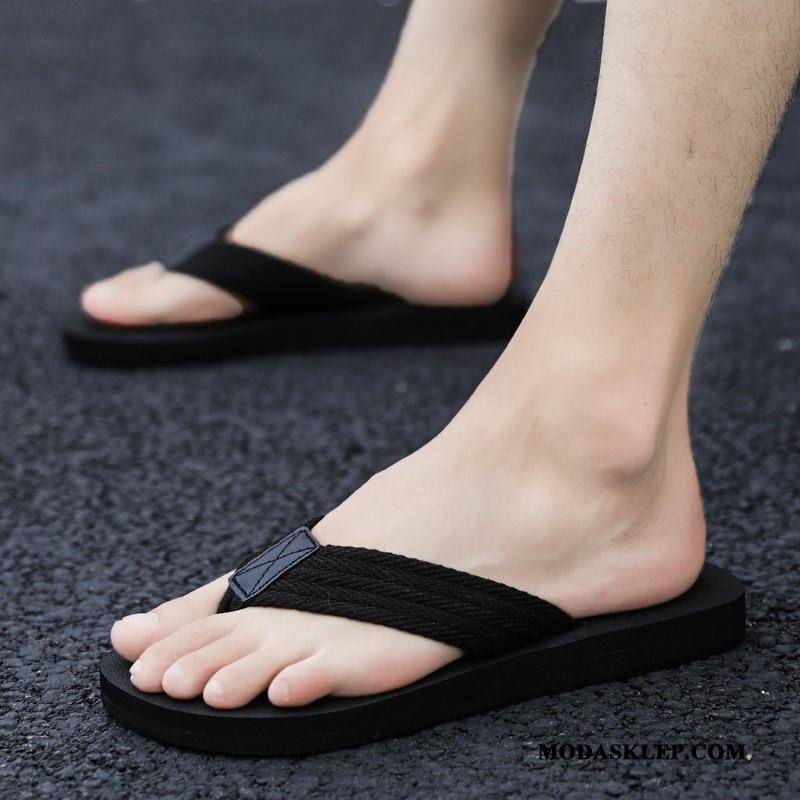 Męskie Japonki Sklep Moda Męska Outdoor Kapcie Tendencja Ciemno Niebieski