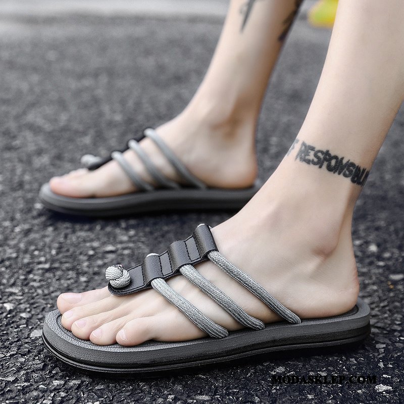 Męskie Japonki Tanie Buty Kapcie Wewnątrz Casual Plażowe Żółty