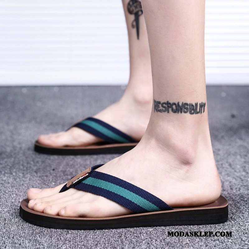 Męskie Japonki Tanie Przeplatane Plażowe Antypoślizgowe Lato Buty Brązowy