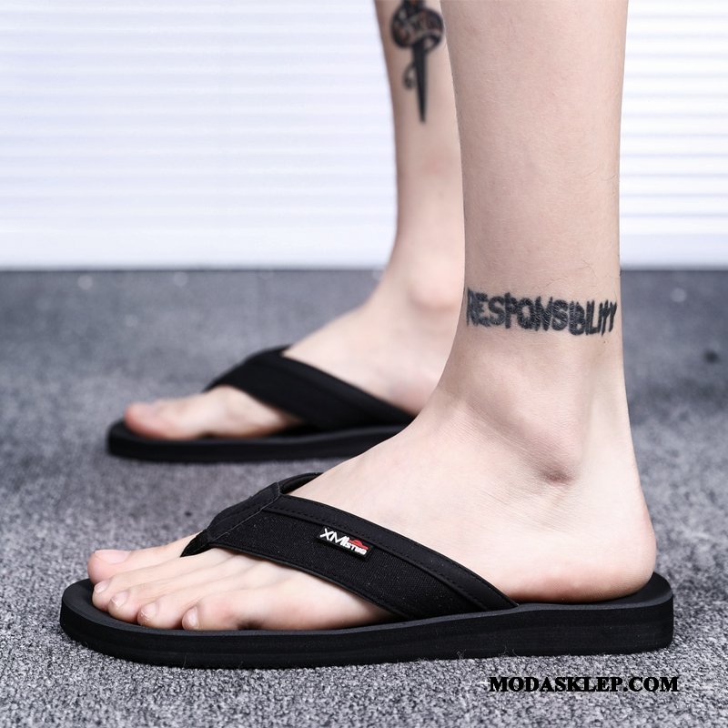 Męskie Japonki Tanie Przeplatane Plażowe Antypoślizgowe Lato Buty Brązowy