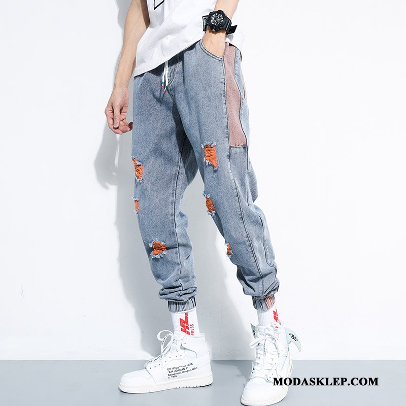 Męskie Jeansy Kup Lato Męska Wiosna Slim Fit Z Dziurami Proszek