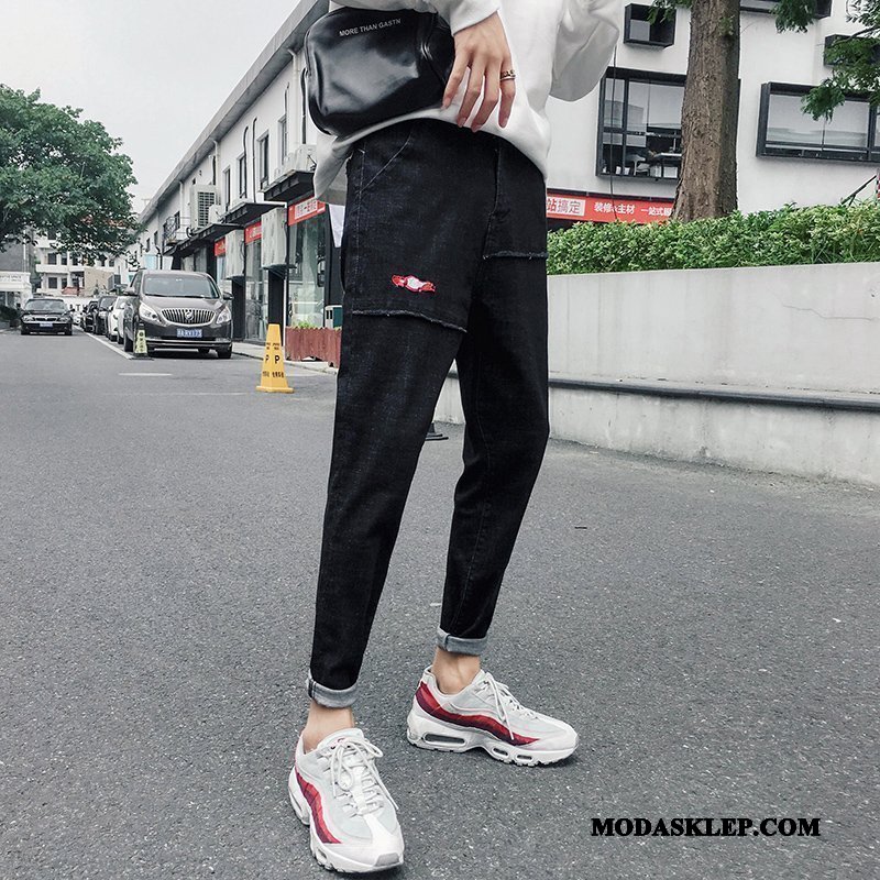 Męskie Jeansy Na Sprzedaż Casual Slim Fit Tendencja Jesień Dżinsy Niebieski
