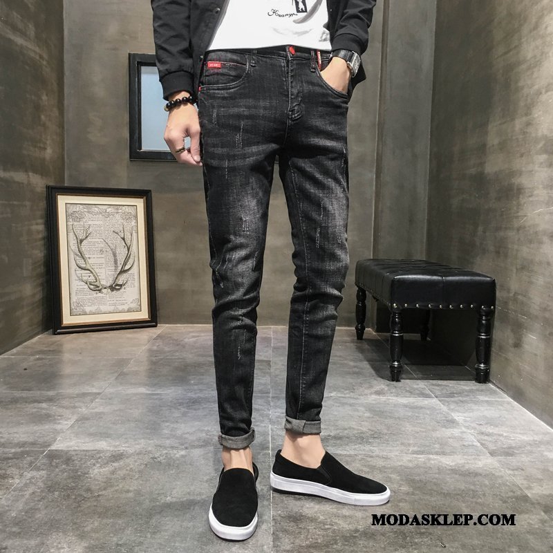 Męskie Jeansy Na Sprzedaż Spodnie Casual Slim Fit Męska Dżinsy Niebieski