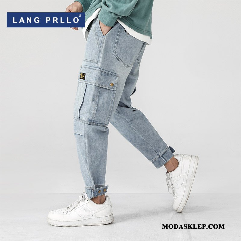 Męskie Jeansy Online Modna Marka Szerokie Męska Harlan Slim Fit Czarny