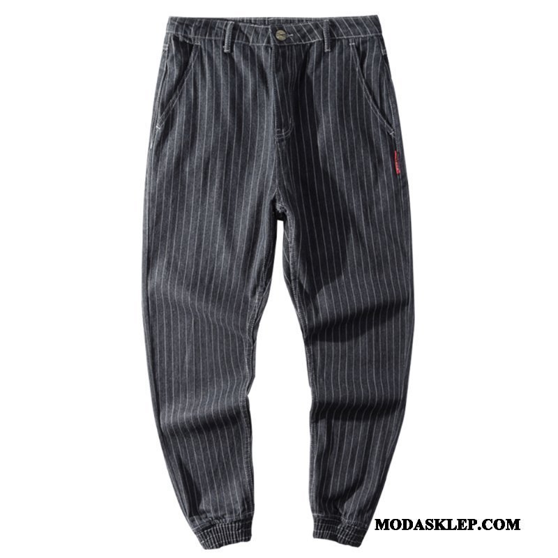 Męskie Jeansy Tanie Slim Fit Wiosna Tendencja Casualowe Spodnie Mały Niebieski