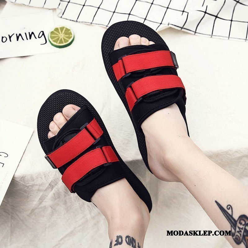 Męskie Kapcie Oferta Moda Outdoor Sandały 2019 Plażowe Zielony