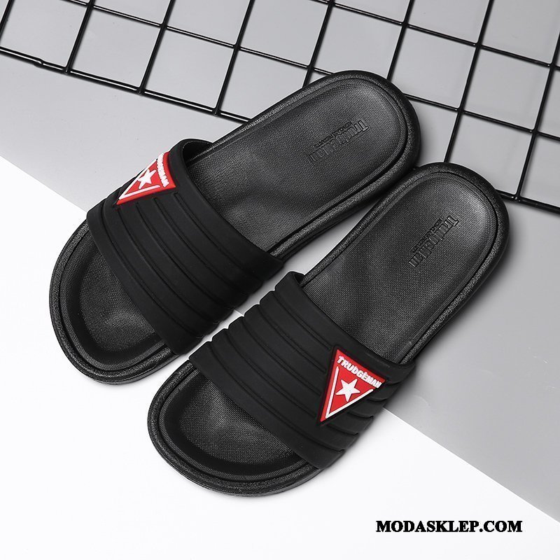 Męskie Kapcie Online Lato Plażowe Miękka Podeszwa Odzież Wierzchnia Moda Niebieski
