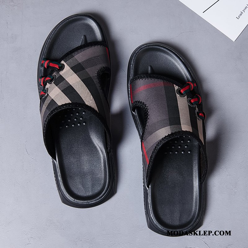Męskie Kapcie Sklep Męska Tendencja Osobowość Outdoor Casual Czarny Czerwony