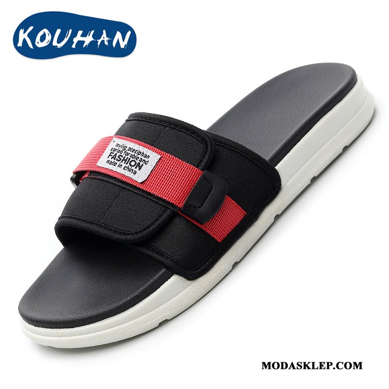 Męskie Kapcie Tanie 2019 Tendencja Buty Plażowe Odzież Wierzchnia Czerwony
