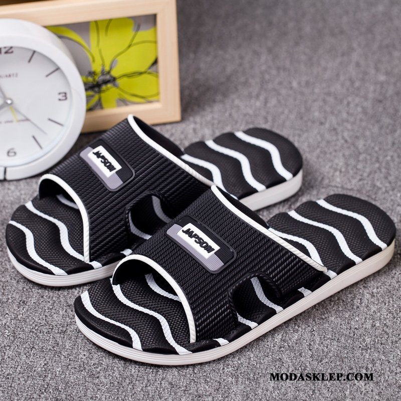 Męskie Kapcie Tanie Antypoślizgowe Osobowość Lato Moda Miękka Podeszwa Ciemno Niebieski