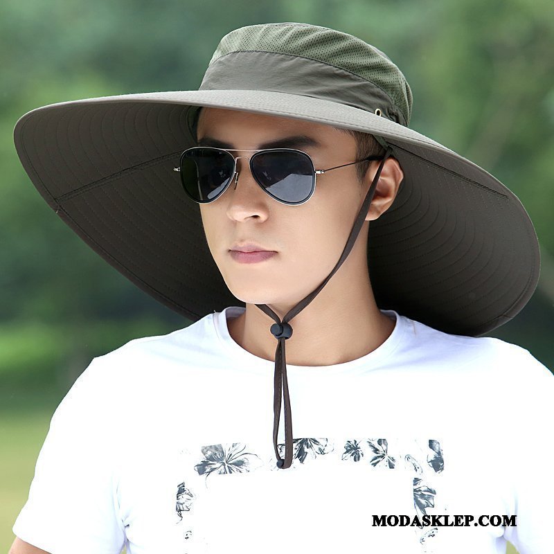 Męskie Kapelusz Oferta Słońce Ochrona Przed Słońcem Wielki Outdoor Męska Khaki