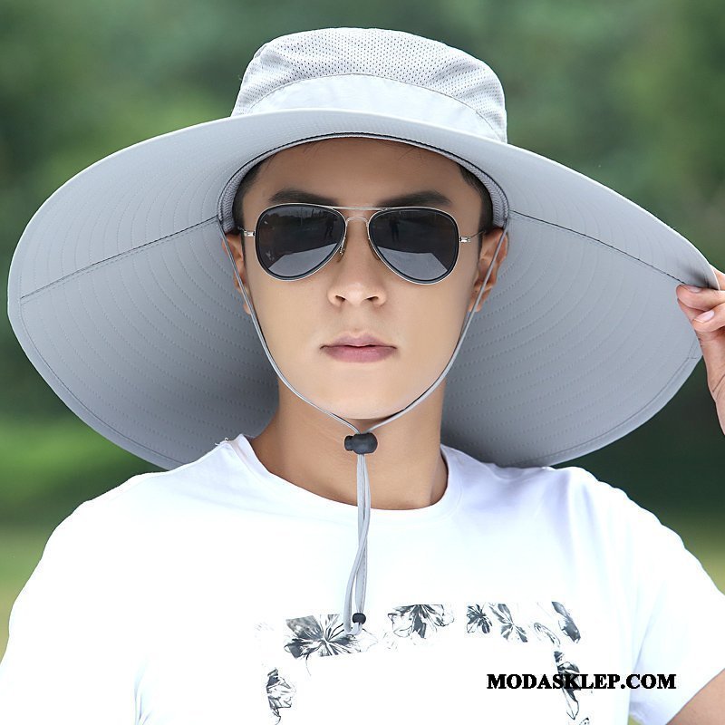 Męskie Kapelusz Oferta Słońce Ochrona Przed Słońcem Wielki Outdoor Męska Khaki