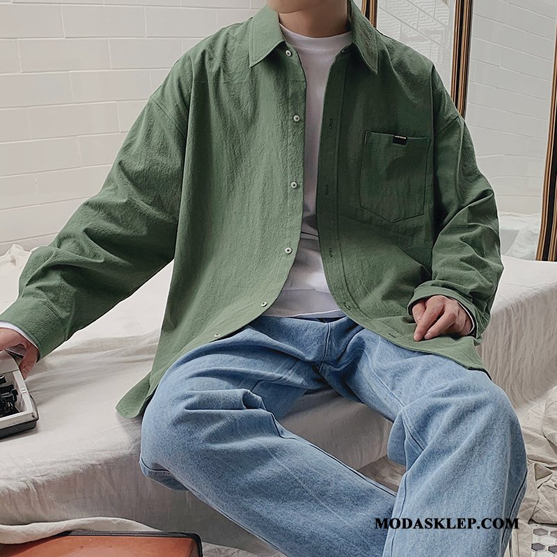 Męskie Koszula Online Piękne Moda 2019 Męska Tendencja Czerwony