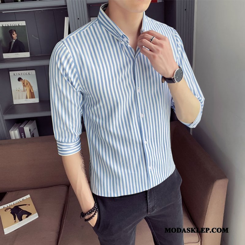 Męskie Koszula Sprzedam Pół Rękaw Slim Fit Piękny Lato Męska Proszek Czerwony