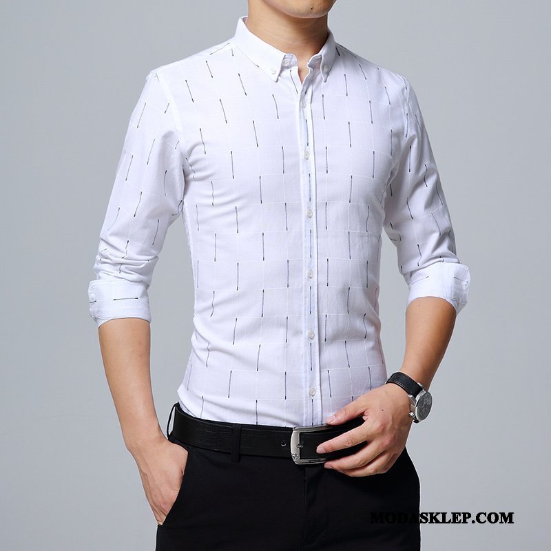 Męskie Koszula Sprzedam Slim Fit Nowy Casual Tendencja Męska Jasny Niebieski