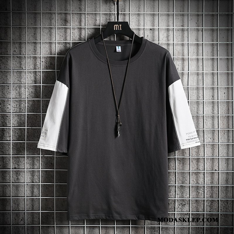 Męskie Koszulki Dyskont T-shirt Lato Topy Krótki Rękaw Modna Marka Biały