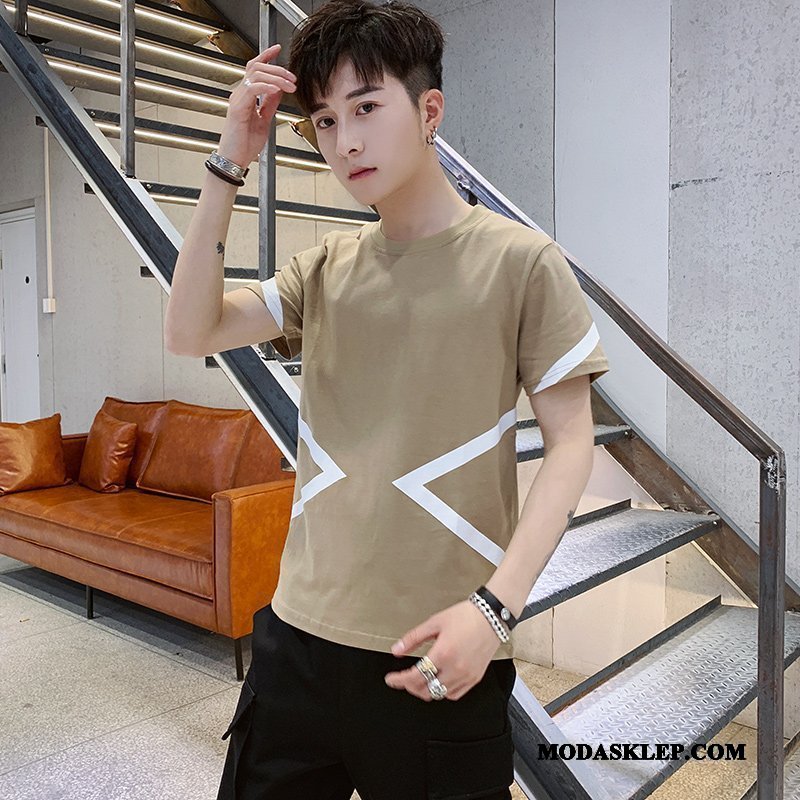 Męskie Koszulki Sprzedam Krótki Rękaw T-shirt Wiosna Nowy Slim Fit Biały