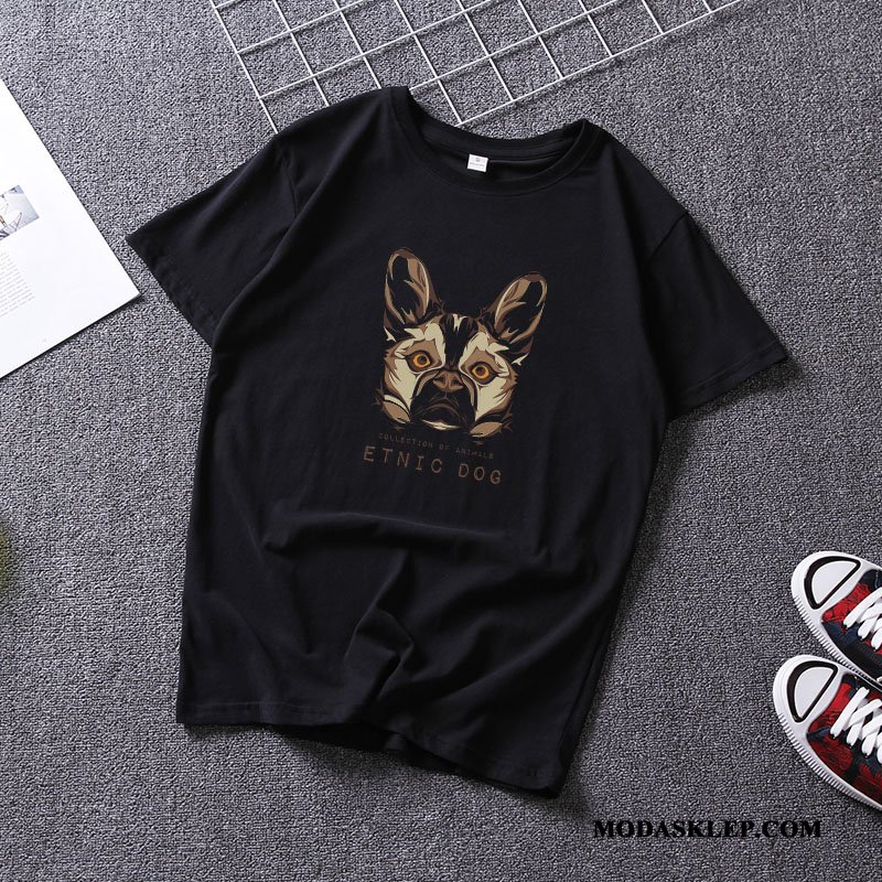 Męskie Koszulki Sprzedam Modna Marka Krótki Rękaw Szerokie Wzór T-shirt Biały