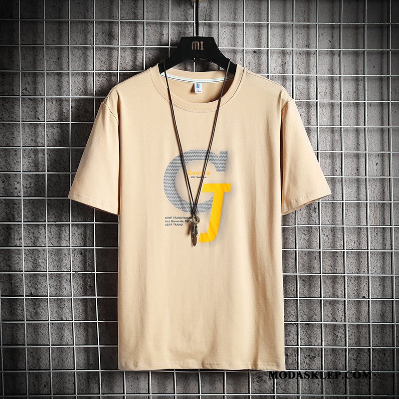Męskie Koszulki Sprzedam T-shirt Nowy Tendencja Piękny Student Biały