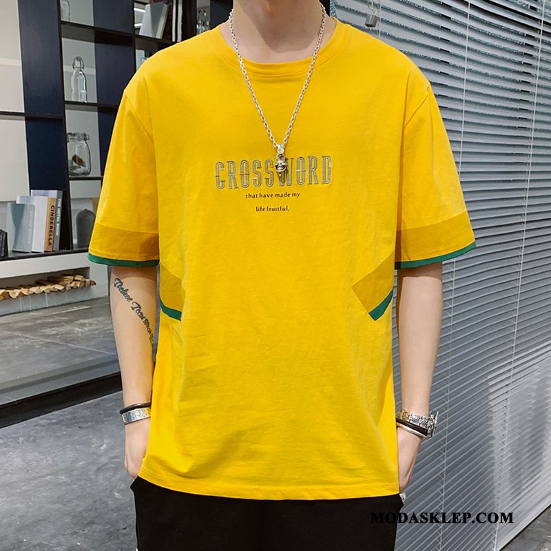 Męskie Koszulki Tanie Lato Nowy T-shirt Casual Modna Marka Biały