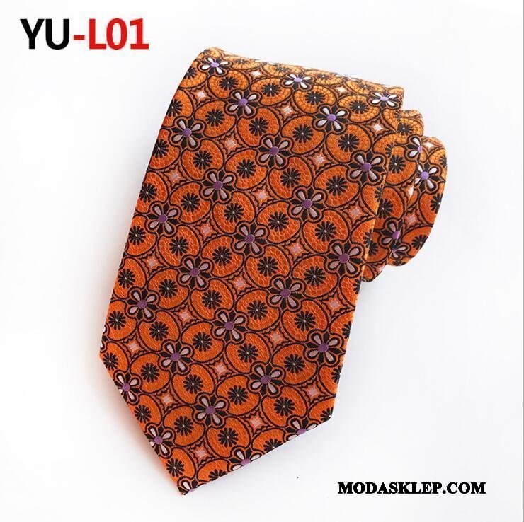 Męskie Krawat Dyskont Casual Moda Nowy Pan Młody Kwiaty Oranż