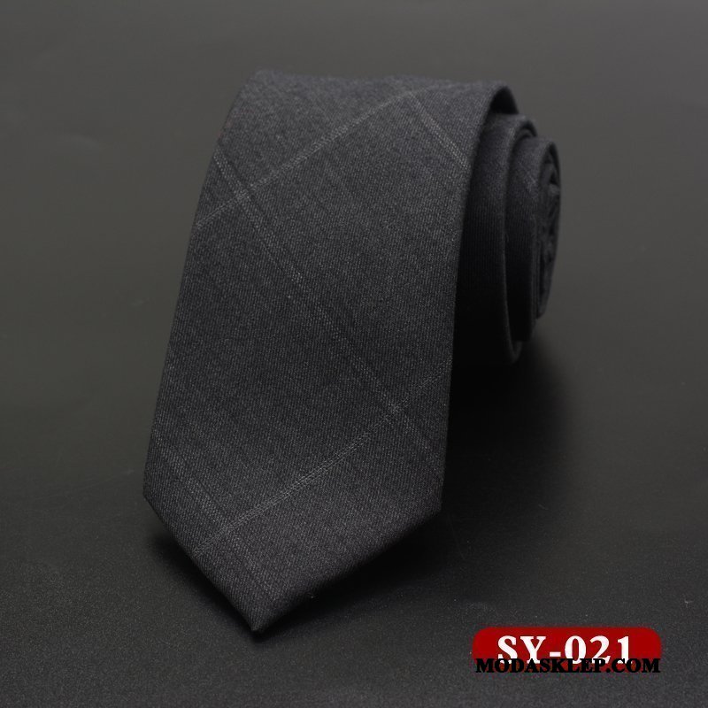 Męskie Krawat Dyskont Męska Brytyjski Pudełko Na Prezenty Krata Moda Niebieski Szary