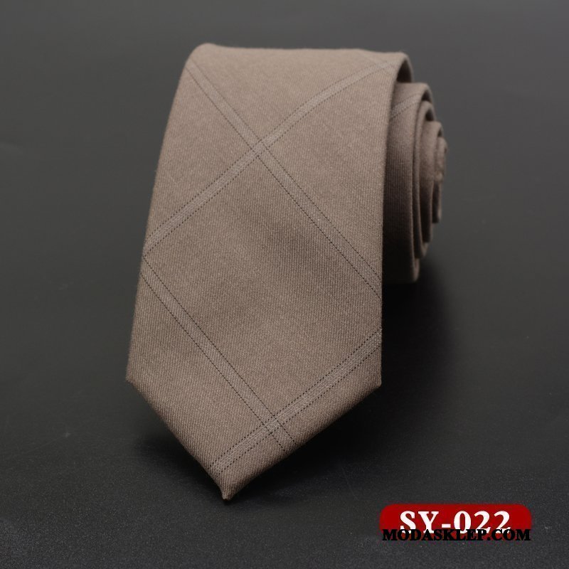 Męskie Krawat Dyskont Męska Brytyjski Pudełko Na Prezenty Krata Moda Niebieski Szary
