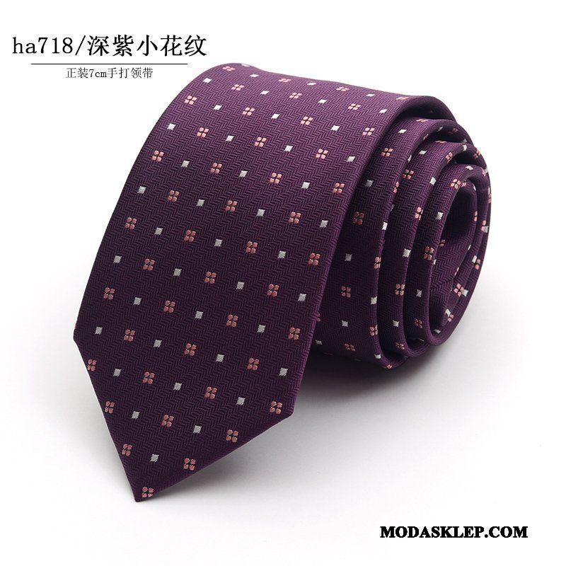 Męskie Krawat Sklep W Paski Trendy Casual Sukienka 7 Cm Niebieski Fioletowy Czarny Czerwony