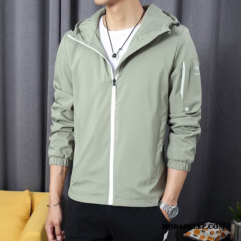 Męskie Kurtki Kup 2019 Slim Fit Cienka Kurtka Wiosna Czerwony