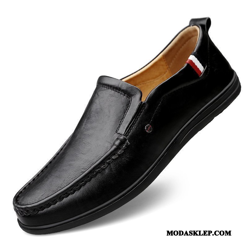 Męskie Mokasyny Kup Casual Miękka Podeszwa Buty Skóra Buty Żeglarskie Brązowy