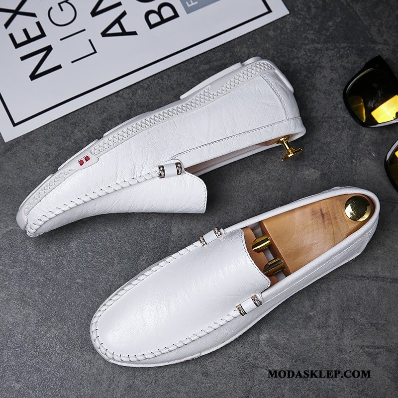 Męskie Mokasyny Kupię 2019 Buty Lato Miękka Podeszwa Skórzane Buty Szary