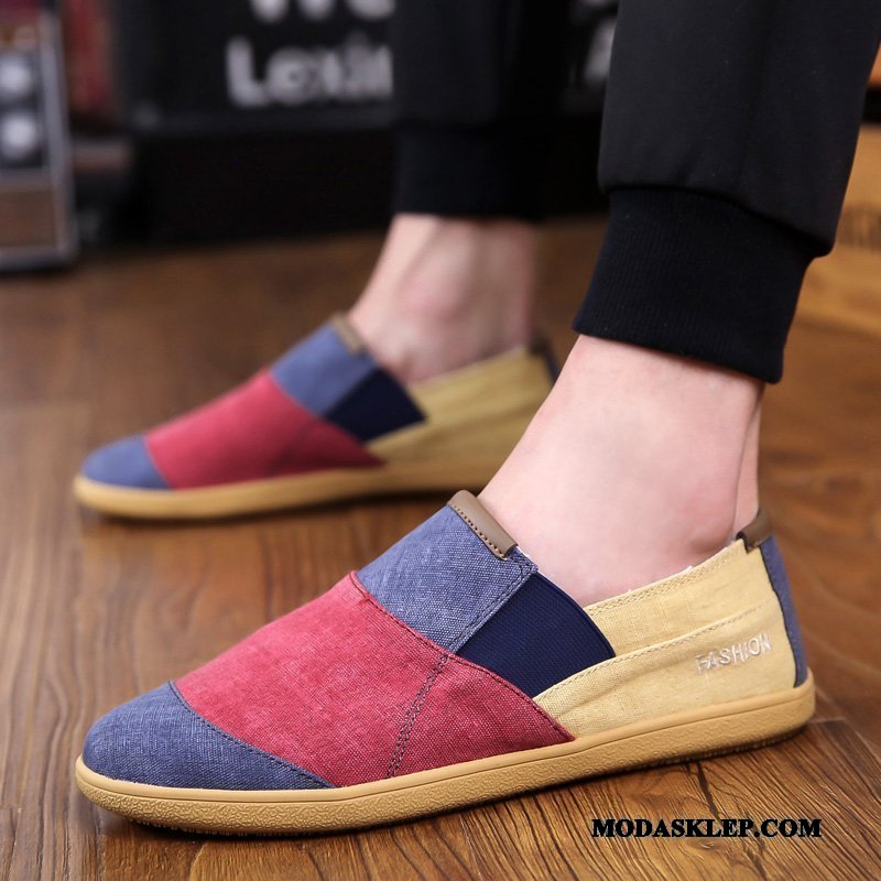 Męskie Mokasyny Kupię Tendencja Canvas Buty Wiosna Buty Żeglarskie Niebieski