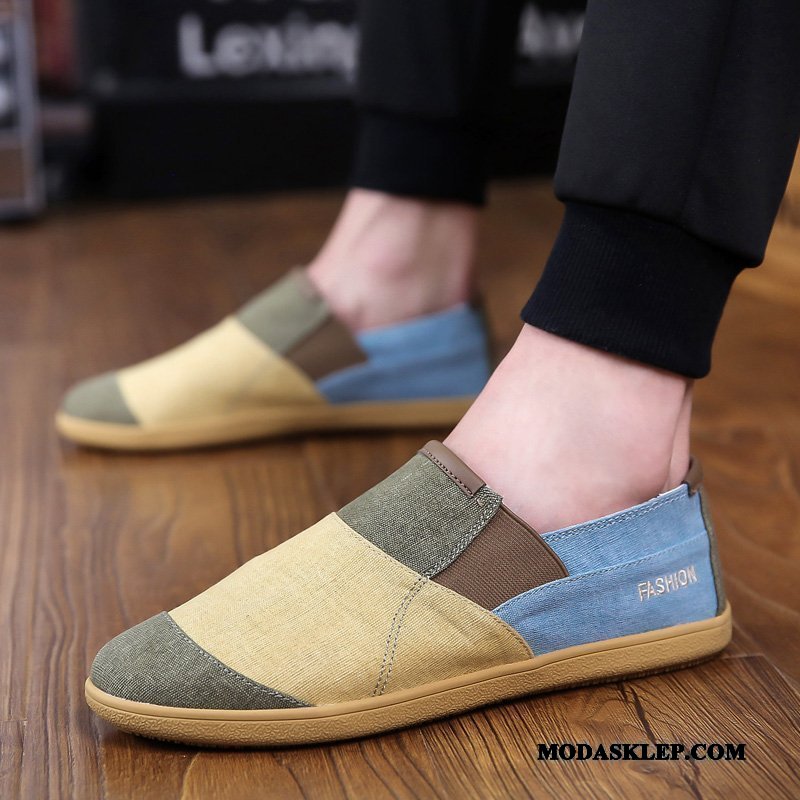 Męskie Mokasyny Kupię Tendencja Canvas Buty Wiosna Buty Żeglarskie Niebieski