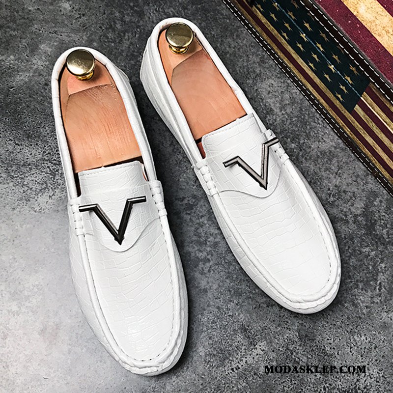 Męskie Mokasyny Oferta 2019 Tendencja Lato Buty Żeglarskie Wiosna Biały Czarny Czerwony