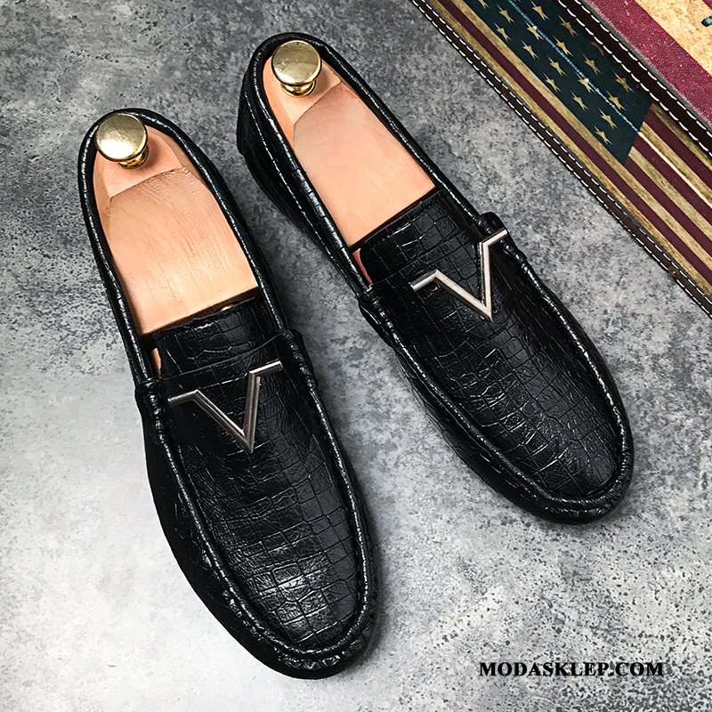 Męskie Mokasyny Oferta 2019 Tendencja Lato Buty Żeglarskie Wiosna Biały Czarny Czerwony
