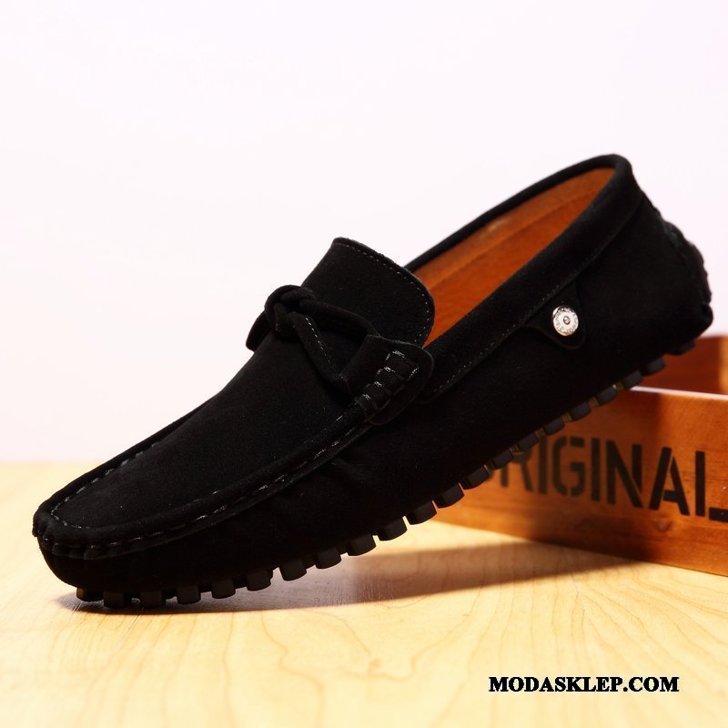 Męskie Mokasyny Oferta Buty Męska Slip On Lato Okrągły Burgund Zielony