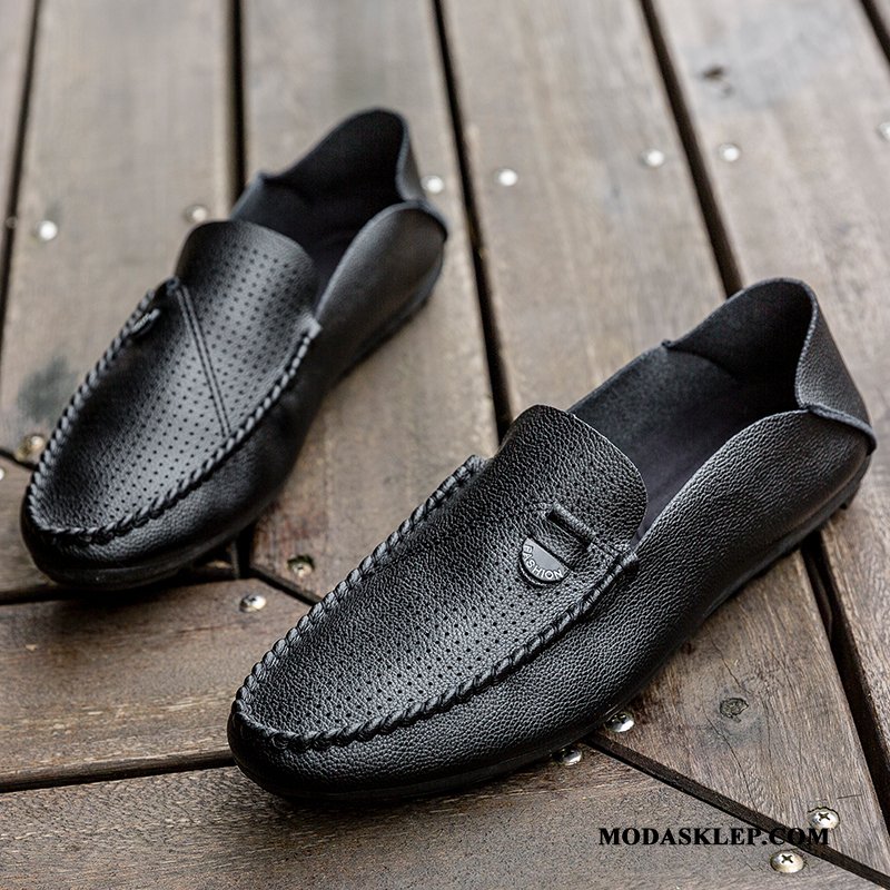 Męskie Mokasyny Oferta Młodzież Tendencja Oddychające 2019 Wiosna Biały