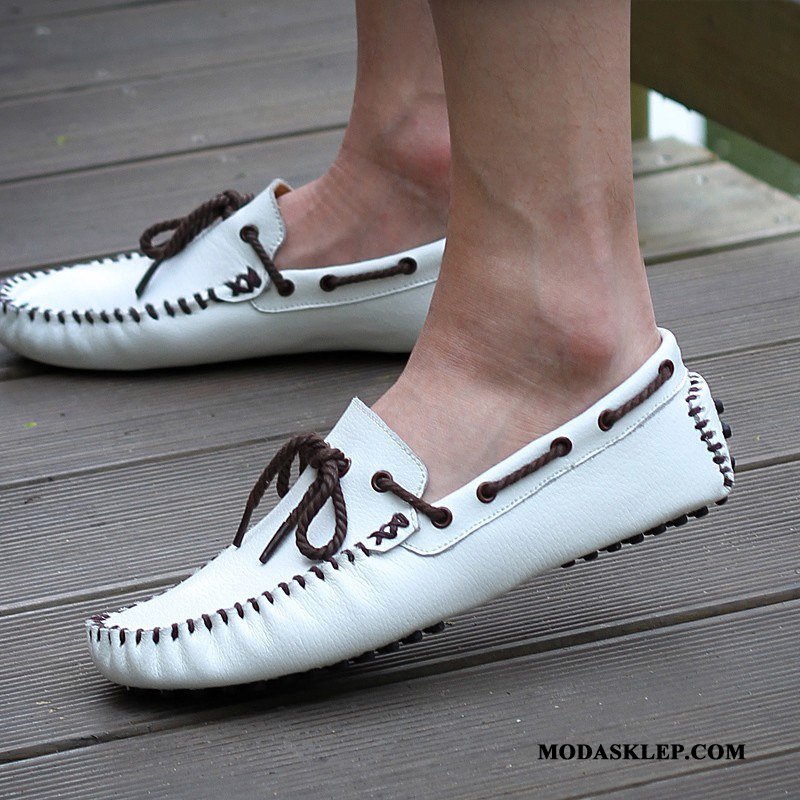 Męskie Mokasyny Oferta Tendencja Płaskie Brytyjski Buty Żeglarskie Lato Brązowy Czarny