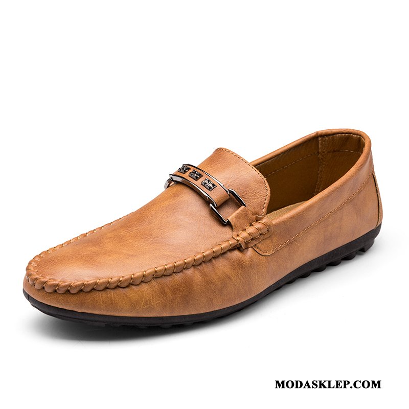Męskie Mokasyny Online 2019 Tendencja Dla Kierowców Slip On Casual Czarny