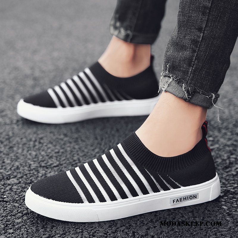 Męskie Mokasyny Online Buty Lato Buty Na Deskorolke 2019 Siatkowe Biały