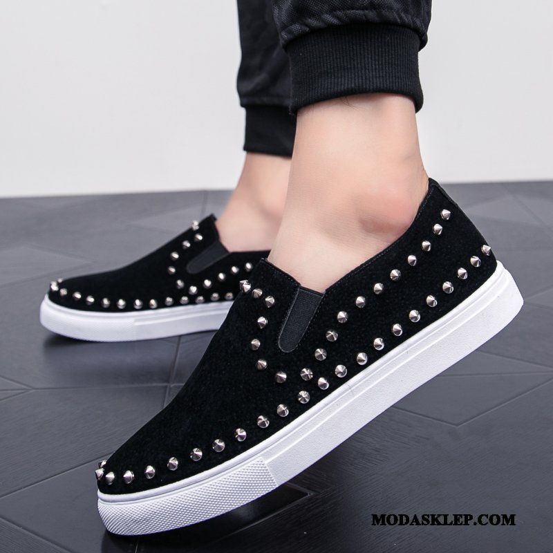 Męskie Mokasyny Online Buty Na Deskorolke Wszystko Pasuje Tendencja Męska Slip On Czarny Czerwony