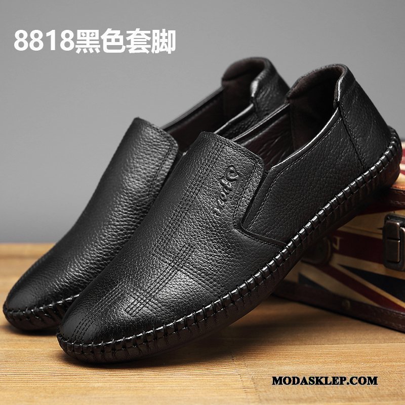 Męskie Mokasyny Online Duży Buty Żeglarskie Casual Miękka Podeszwa Duży Rozmiar Granatowy