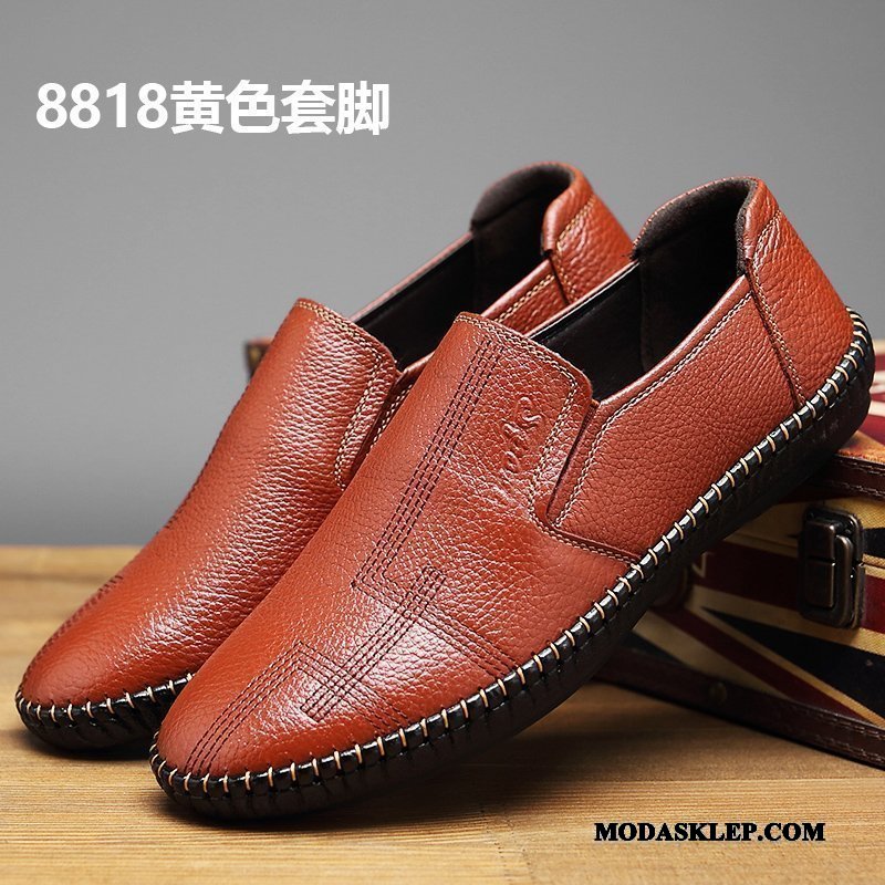 Męskie Mokasyny Online Duży Buty Żeglarskie Casual Miękka Podeszwa Duży Rozmiar Granatowy