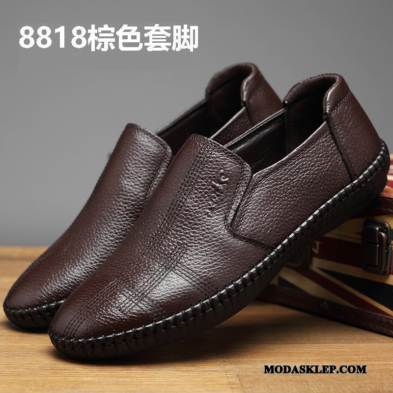 Męskie Mokasyny Online Duży Buty Żeglarskie Casual Miękka Podeszwa Duży Rozmiar Granatowy