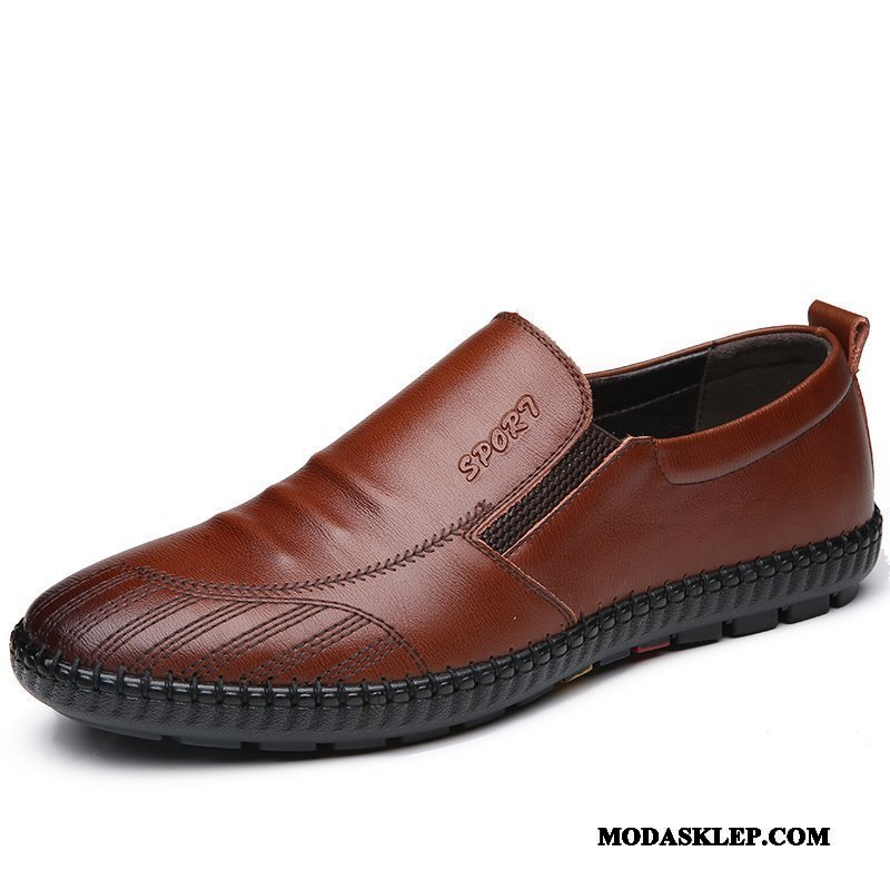 Męskie Mokasyny Online Duży Buty Żeglarskie Casual Miękka Podeszwa Duży Rozmiar Granatowy